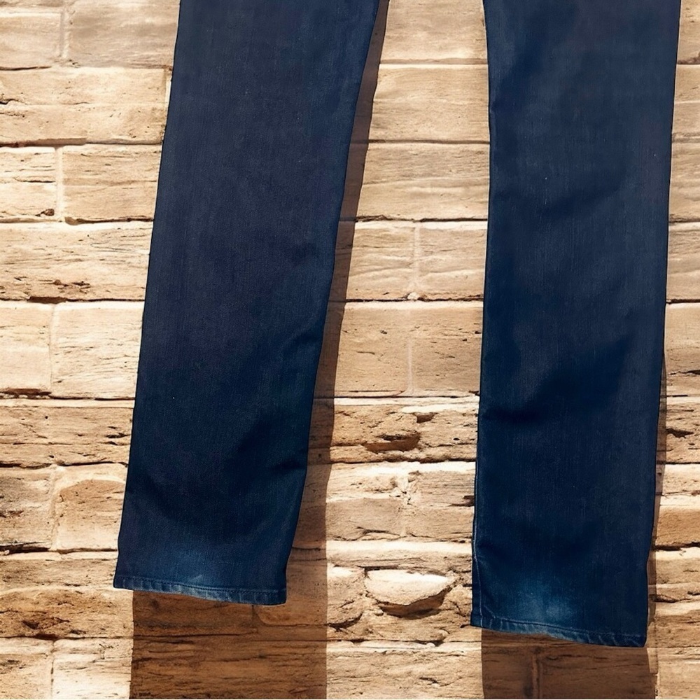 PAIGE Denim ‘Blue Heights’ Low-Rise Skinny Leg Jeans in Dark Wash Size 28 - Picture 12 of 13